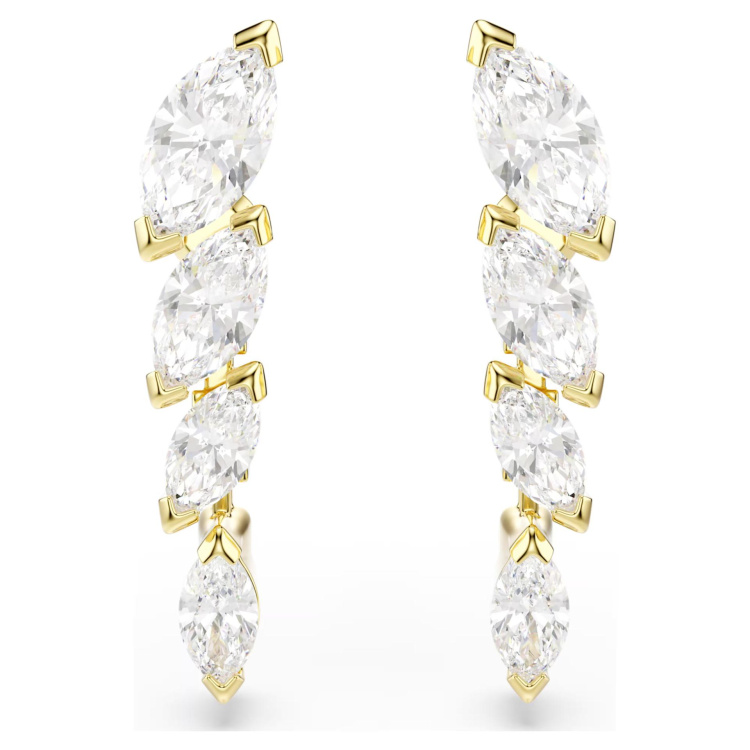 Mesmera set Set (2), Marquise cut, White, 18K gold finish